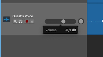 Adjusting a track's volume