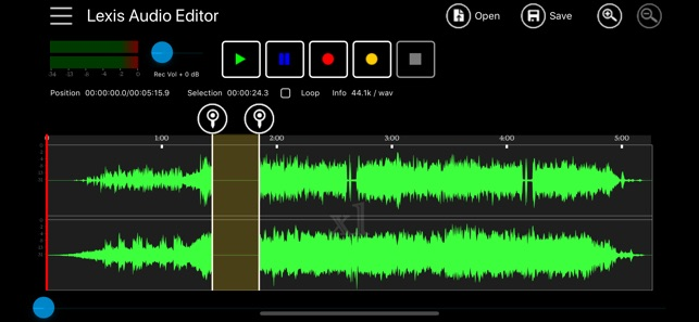 Lexis Audio Editor on iPad
