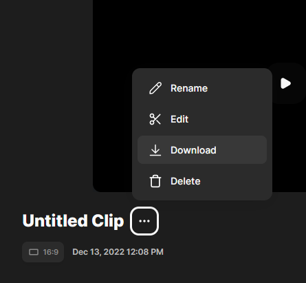 The download button