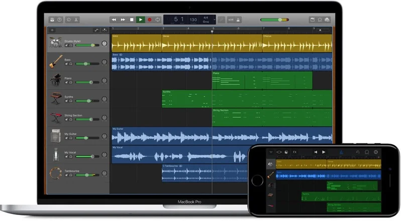 garageband macbook iphone